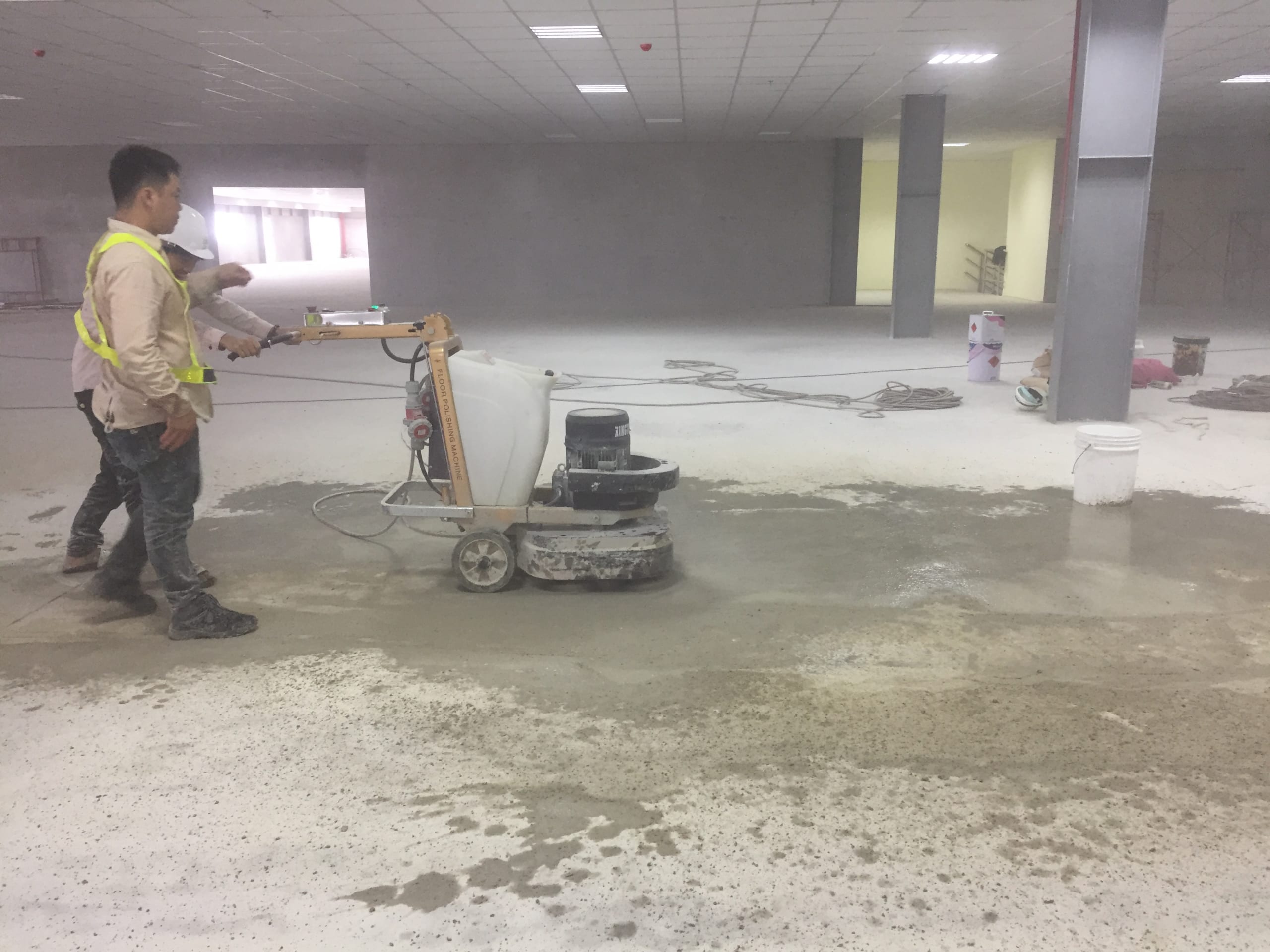 Quy trình thi công mài nền nhà xưởng tại Bình Dương